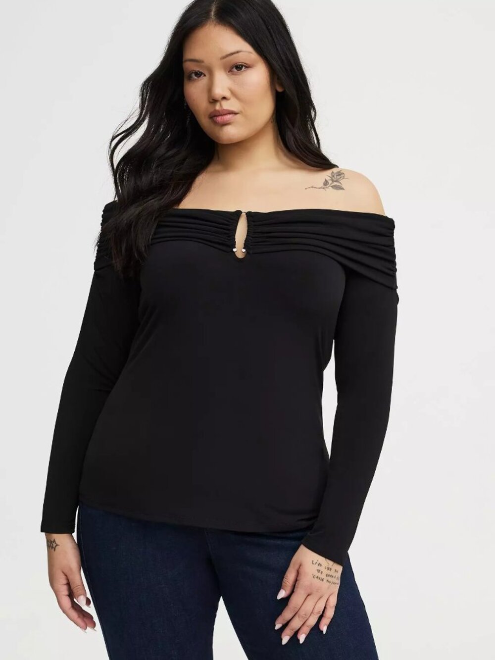 NWT Torrid Off-Shoulder U-Ring Top